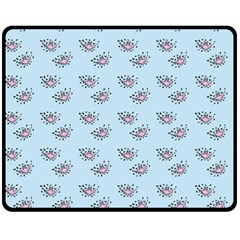 Zodiac Bat Pink Blue Fleece Blanket (medium)  by snowwhitegirl