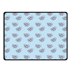 Zodiac Bat Pink Blue Fleece Blanket (small) by snowwhitegirl