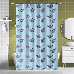 Zodiac Bat Pink Blue Shower Curtain 48  X 72  (small)  by snowwhitegirl