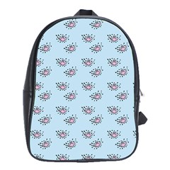 Zodiac Bat Pink Blue School Bag (xl) by snowwhitegirl