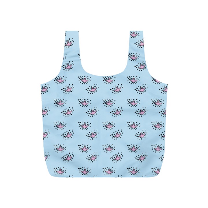 Zodiac Bat Pink Blue Full Print Recycle Bag (S)