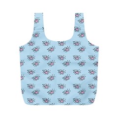 Zodiac Bat Pink Blue Full Print Recycle Bag (m) by snowwhitegirl