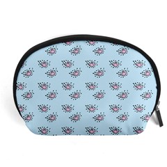 Zodiac Bat Pink Blue Accessory Pouch (large) by snowwhitegirl