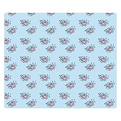 Zodiac Bat Pink Blue Double Sided Flano Blanket (small)  by snowwhitegirl