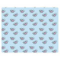 Zodiac Bat Pink Blue Double Sided Flano Blanket (medium)  by snowwhitegirl