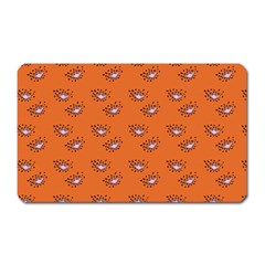 Zodiac Bat Pink Orange Magnet (rectangular) by snowwhitegirl