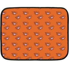 Zodiac Bat Pink Orange Fleece Blanket (mini) by snowwhitegirl