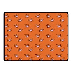 Zodiac Bat Pink Orange Double Sided Fleece Blanket (small)  by snowwhitegirl