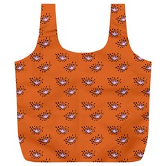 Zodiac Bat Pink Orange Full Print Recycle Bag (xl) by snowwhitegirl