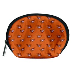 Zodiac Bat Pink Orange Accessory Pouch (medium) by snowwhitegirl