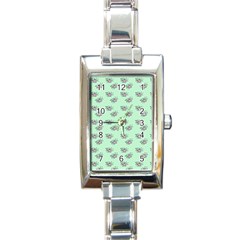 Zodiac Bat Pink Mint Rectangle Italian Charm Watch