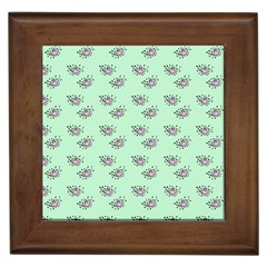 Zodiac Bat Pink Mint Framed Tile