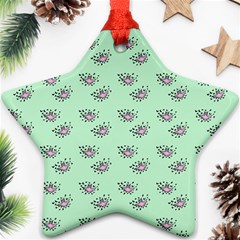 Zodiac Bat Pink Mint Ornament (Star)