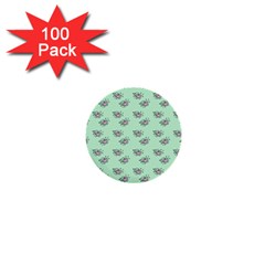 Zodiac Bat Pink Mint 1  Mini Buttons (100 pack) 