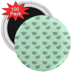 Zodiac Bat Pink Mint 3  Magnets (100 pack)