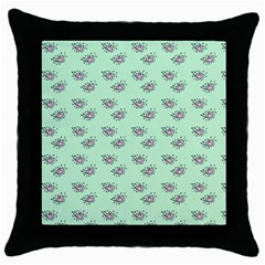 Zodiac Bat Pink Mint Throw Pillow Case (Black)