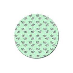 Zodiac Bat Pink Mint Magnet 3  (Round)