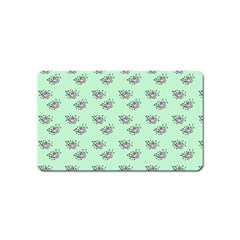 Zodiac Bat Pink Mint Magnet (name Card) by snowwhitegirl