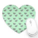 Zodiac Bat Pink Mint Heart Mousepads Front