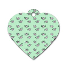 Zodiac Bat Pink Mint Dog Tag Heart (One Side)