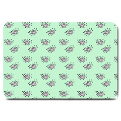 Zodiac Bat Pink Mint Large Doormat 