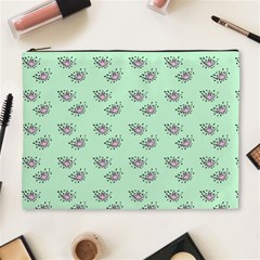 Zodiac Bat Pink Mint Cosmetic Bag (XL)