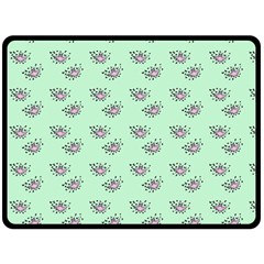 Zodiac Bat Pink Mint Fleece Blanket (Large) 