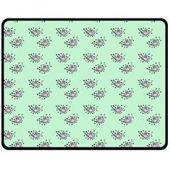 Zodiac Bat Pink Mint Fleece Blanket (medium)  by snowwhitegirl