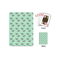 Zodiac Bat Pink Mint Playing Cards Single Design (mini) by snowwhitegirl