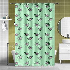 Zodiac Bat Pink Mint Shower Curtain 48  x 72  (Small) 