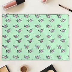 Zodiac Bat Pink Mint Cosmetic Bag (XXL)