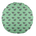 Zodiac Bat Pink Mint Large 18  Premium Round Cushions Front