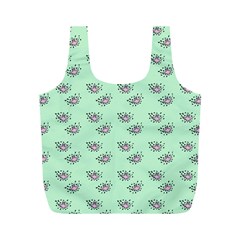 Zodiac Bat Pink Mint Full Print Recycle Bag (M)