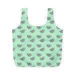 Zodiac Bat Pink Mint Full Print Recycle Bag (M) Front