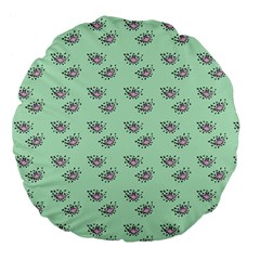 Zodiac Bat Pink Mint Large 18  Premium Flano Round Cushions