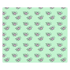 Zodiac Bat Pink Mint Double Sided Flano Blanket (small)  by snowwhitegirl