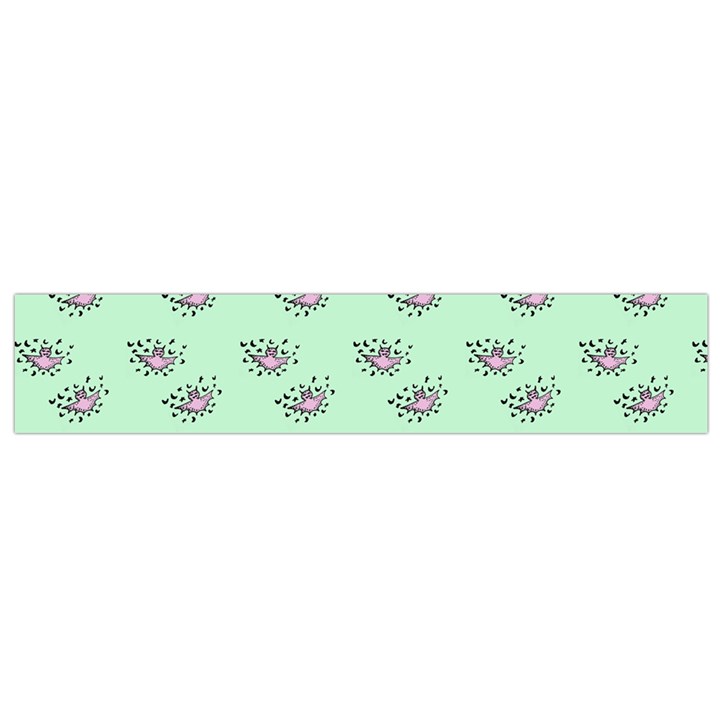 Zodiac Bat Pink Mint Small Flano Scarf