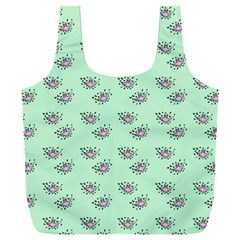 Zodiac Bat Pink Mint Full Print Recycle Bag (XXL)