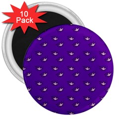 Zodiac Bat Pink Purple 3  Magnets (10 Pack)  by snowwhitegirl