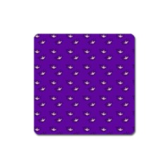 Zodiac Bat Pink Purple Square Magnet by snowwhitegirl