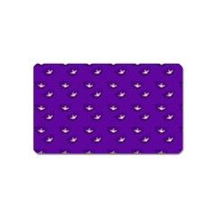 Zodiac Bat Pink Purple Magnet (name Card) by snowwhitegirl