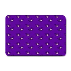 Zodiac Bat Pink Purple Small Doormat  by snowwhitegirl