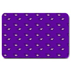 Zodiac Bat Pink Purple Large Doormat  by snowwhitegirl