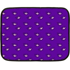 Zodiac Bat Pink Purple Double Sided Fleece Blanket (mini)  by snowwhitegirl