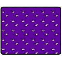 Zodiac Bat Pink Purple Fleece Blanket (medium)  by snowwhitegirl