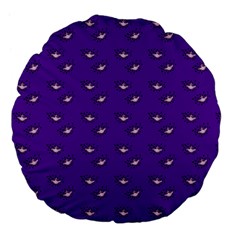 Zodiac Bat Pink Purple Large 18  Premium Flano Round Cushions by snowwhitegirl