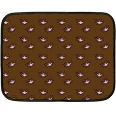 Zodiac Bat Pink Brown Fleece Blanket (mini) by snowwhitegirl