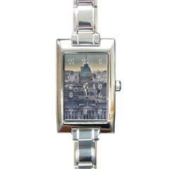 Buenos Aires Argentina Cityscape Aerial View Rectangle Italian Charm Watch by dflcprintsclothing