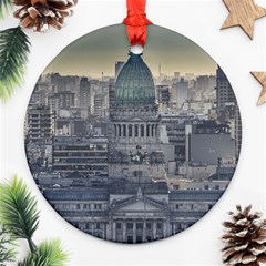 Buenos Aires Argentina Cityscape Aerial View Ornament (round) by dflcprintsclothing