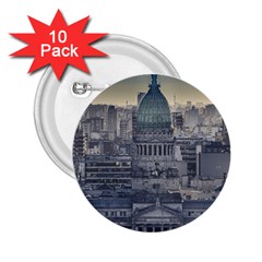 Buenos Aires Argentina Cityscape Aerial View 2 25  Buttons (10 Pack)  by dflcprintsclothing